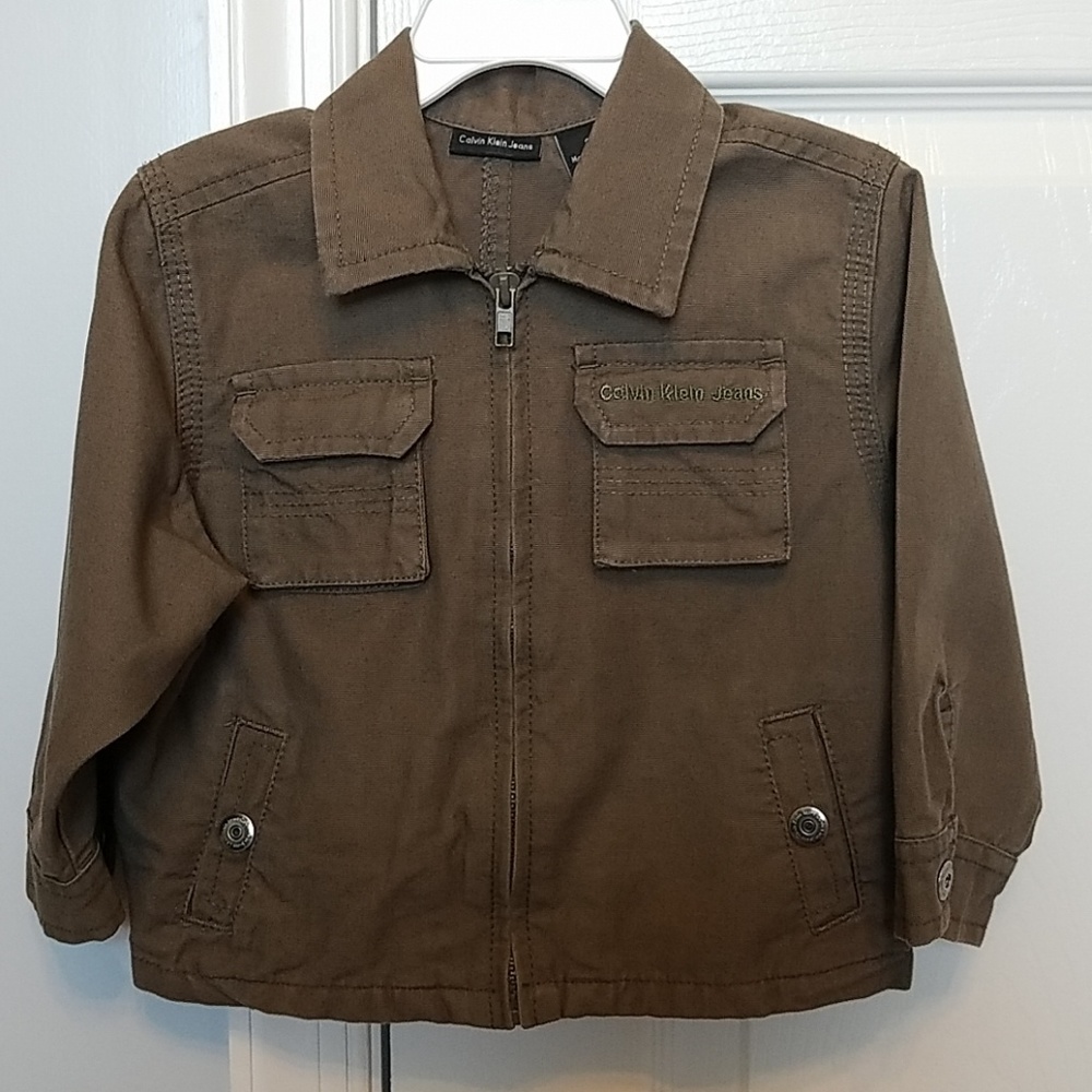 🚫SOLD🚫 ▪Calvin Klein Jeans ▪Brown Zip Up Jacket - Picture 1 of 8